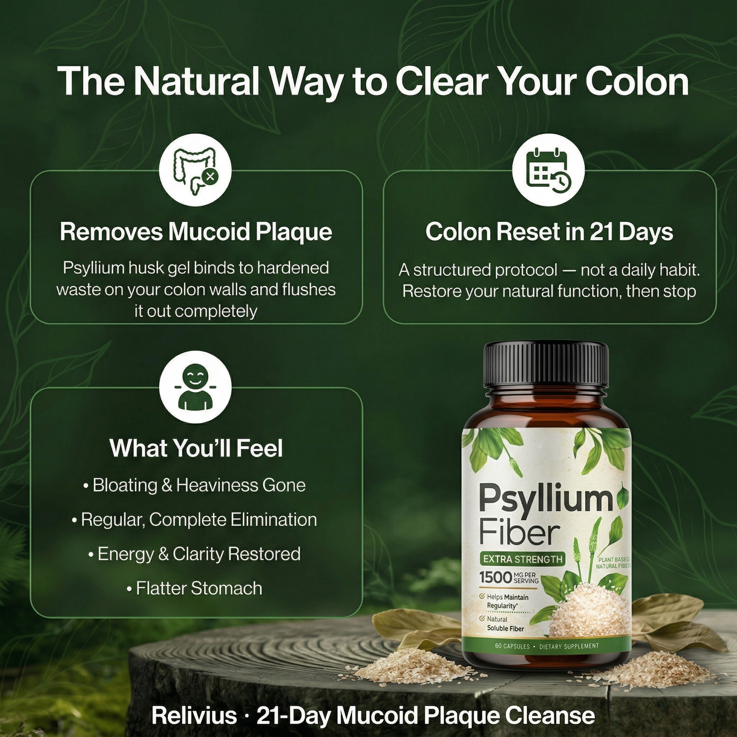 Psyllium Husk Colon Cleanse Capsules